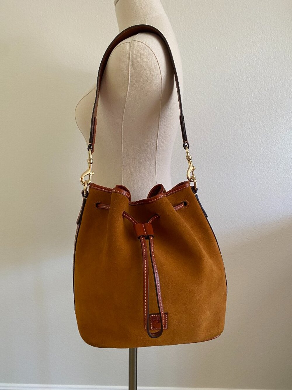 Dooney & Bourke Suede Drawstring Bucket Bag